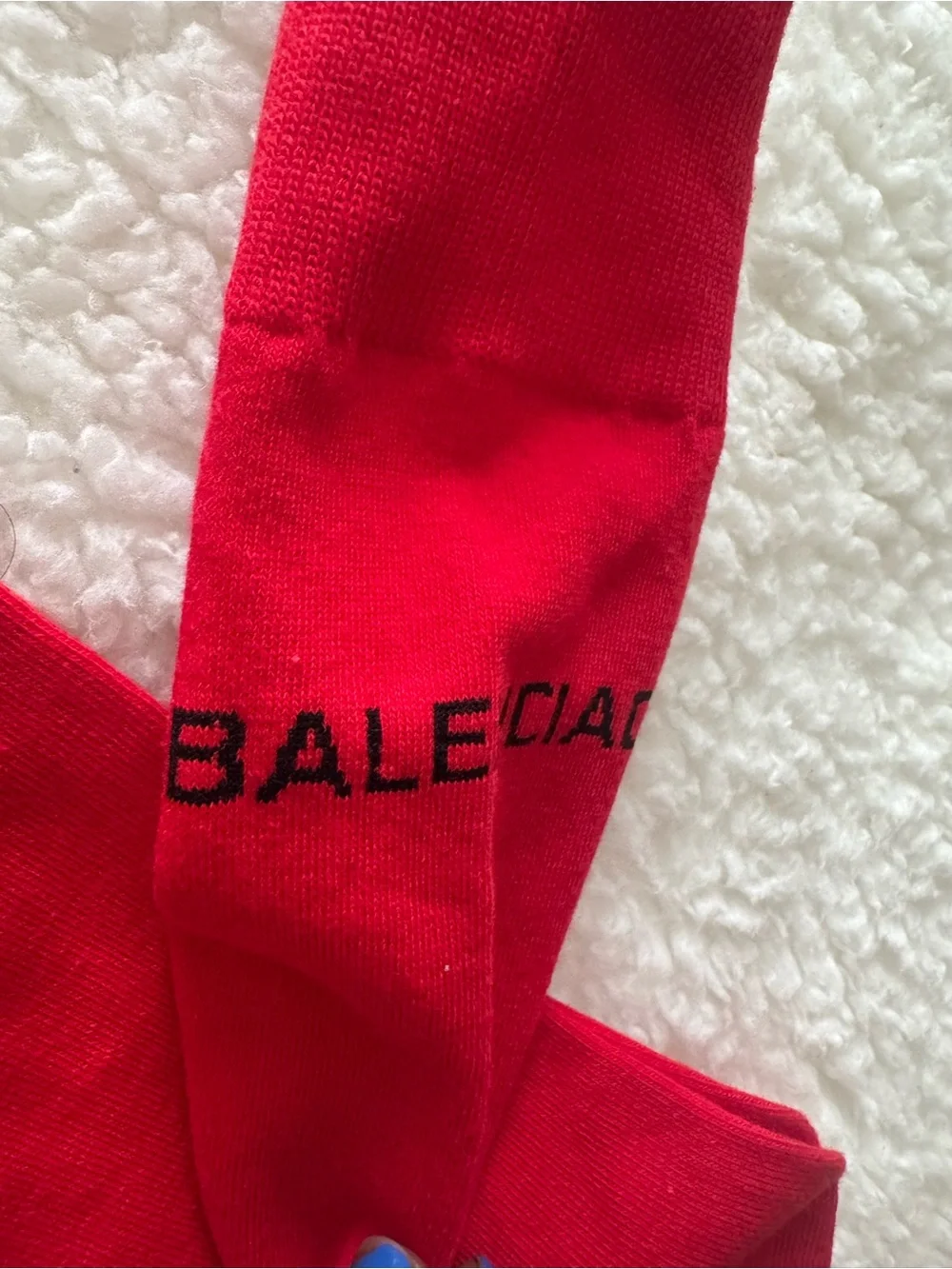 🛍️ Fashion Red Crew Sock with Subtle Black Logo